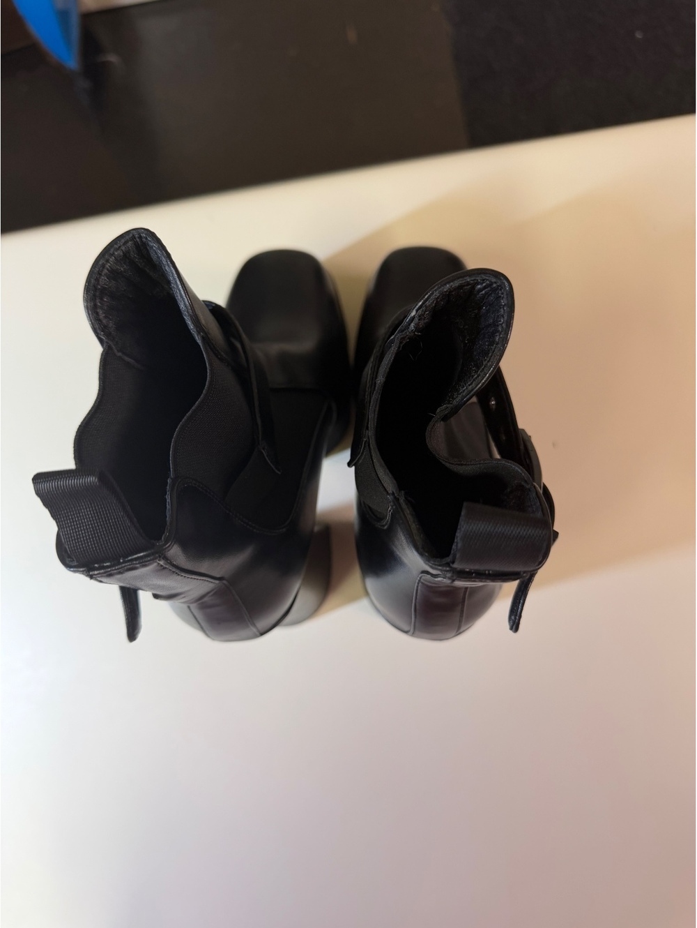Black Platform High Heel Ankle Boots with Buckle Strap - Picture 5 of 11